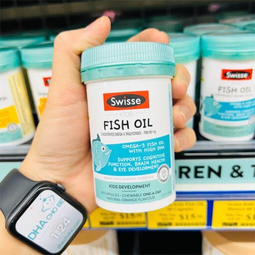Viên uống dầu cá cho bé của Úc Swisse Kids Fish Oil 60 viên