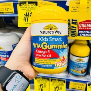 Nature’s Way Kids Smart Vita Gummies Omega-3 DHA Fish Oil TriO 120 viên